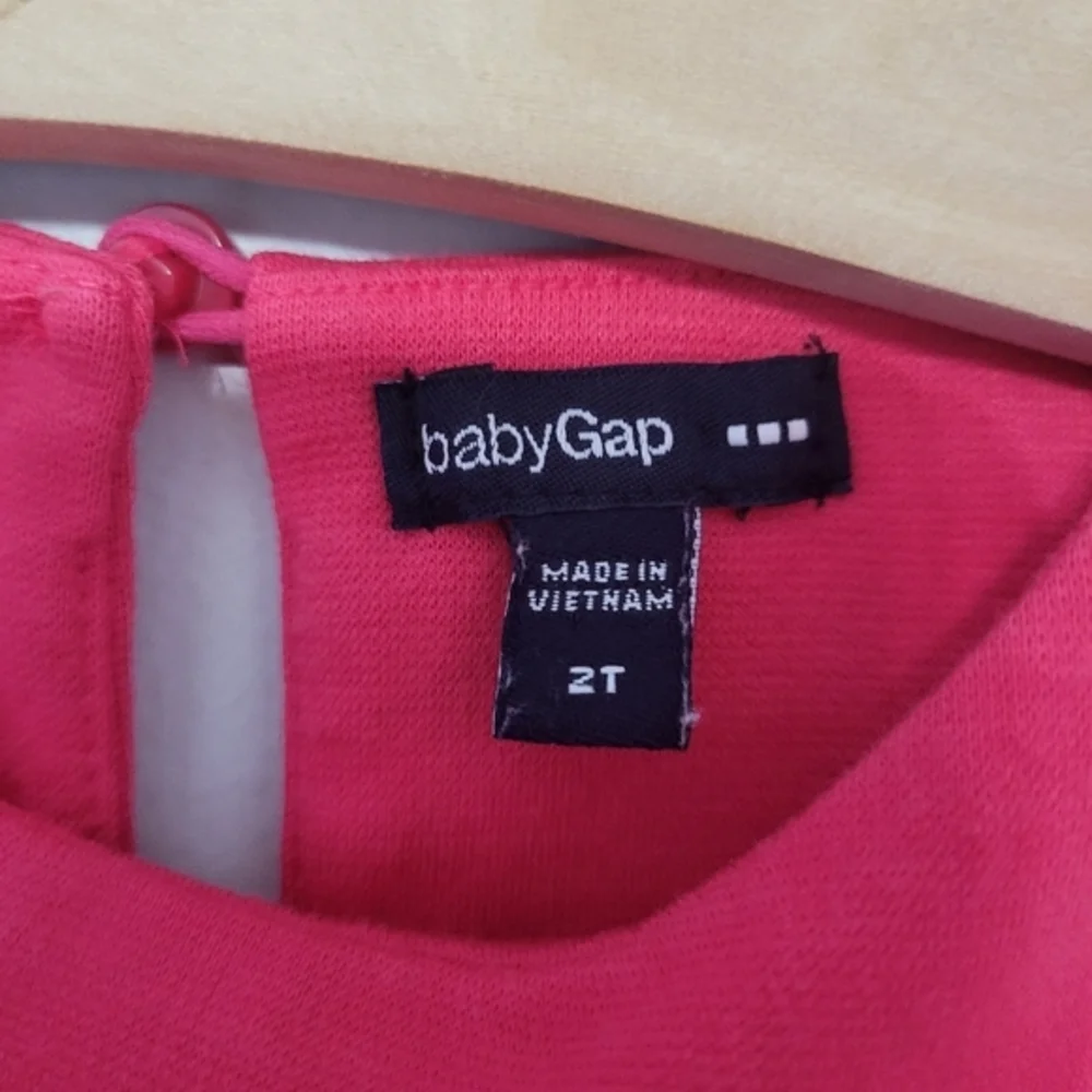 Baby GAP Hot Pink Baby Toddler Girl Sheath‎ Dress Size 2T Church Wedding Preppy